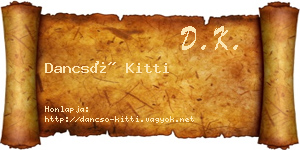 Dancsó Kitti névjegykártya