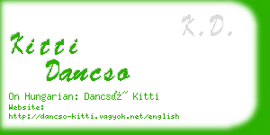 kitti dancso business card